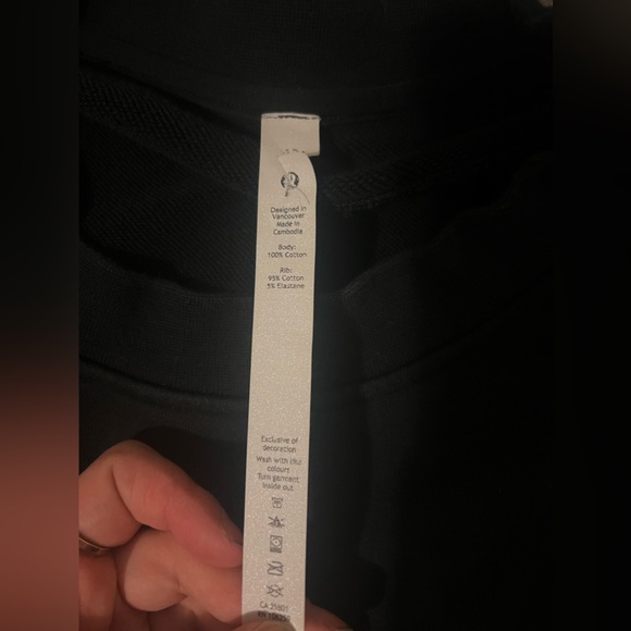 Lululemon Perfectly Oversized Crew *Logo Black Crewneck Sweater - Picture 5 of 6